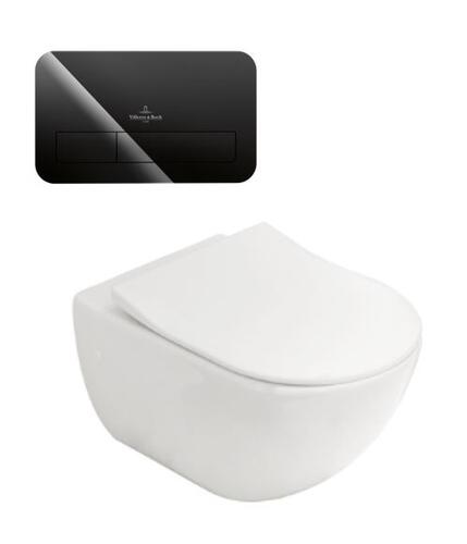 Villeroy Boch Subway Inwall Toilet M Gloss Black