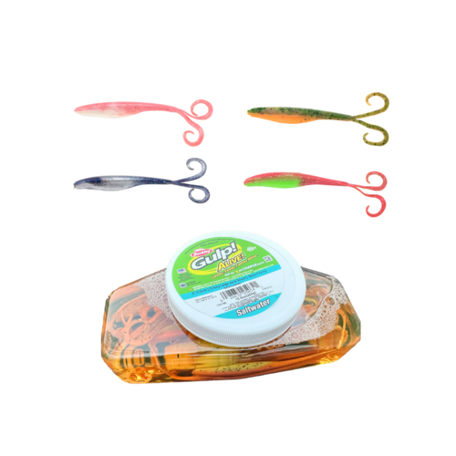 Berkley Gulp Alive Inch Crazy Legs Jerk Shad Softbait Tub Land