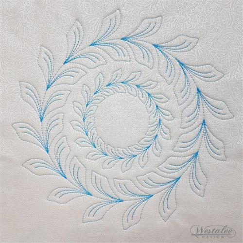 Westalee Design Circle Wreath Feathered Leaf Low Shank The Ribbon Rose