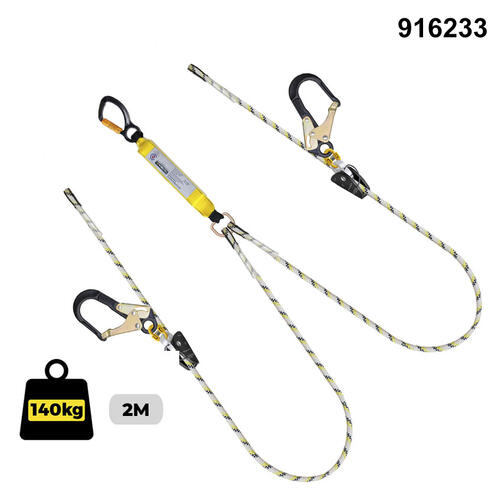 Sharp Rope Cap Kernmantle Rope Sharp Edge Double Adjust Aluminum T/A Snap Hook | Austlift