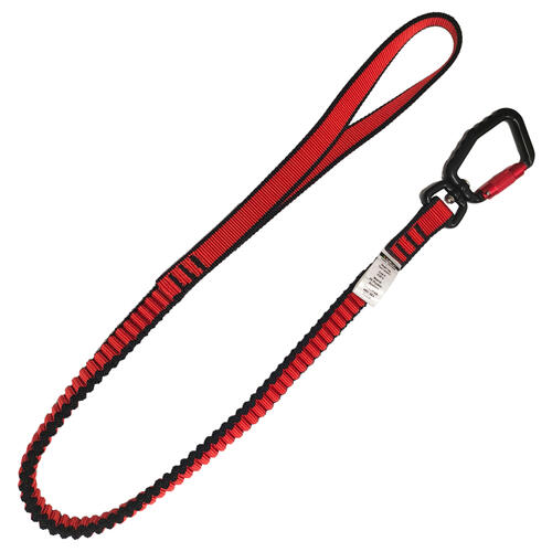 Single Carabiner Tool Rescue Rope Lanyard Safety Elastic Tool Lanyard With  Single Carabiner And Adjustable For
