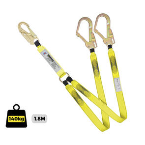 Lanyard Double Webbing 1.8M with Double Action Snap and Scaffold Hooks