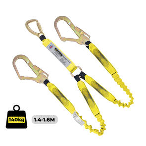 Lanyard Double Elastic C/W Triple Action Hook and Steel Scaffold Hooks
