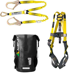 Scaffolders Kit with Harness Lanyard snap and scaffold hooks