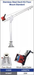 Stainless Steel Davit Kit  Floor Mount– Standard