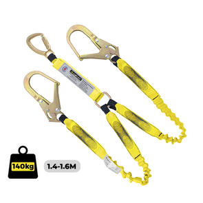 Lanyard Double Elasticated Triple Action/Scaffold Hook Comply AS1891.5