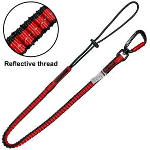 Tool Lanyard Elastic with snap hook and draw string 900mm-1400mm Long