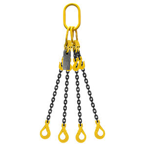 Grade 80 Chain Sling 16mm 4leg Effective Length C/W Clevis Type Grab Shortner And Clevis Self Locking Hook Tested