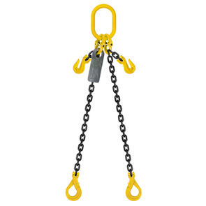 Grade 80 Chain Sling 16mm 2leg Effective Length C/W Clevis Type Grab Shortner And Clevis Self Locking Hook Tested