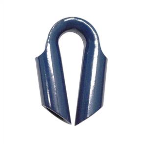 Semi-closed Thimble For Rope, Blue Coated