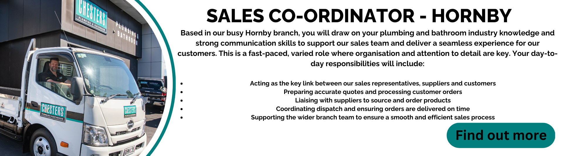 Sales Co-Ordinator - Hornby