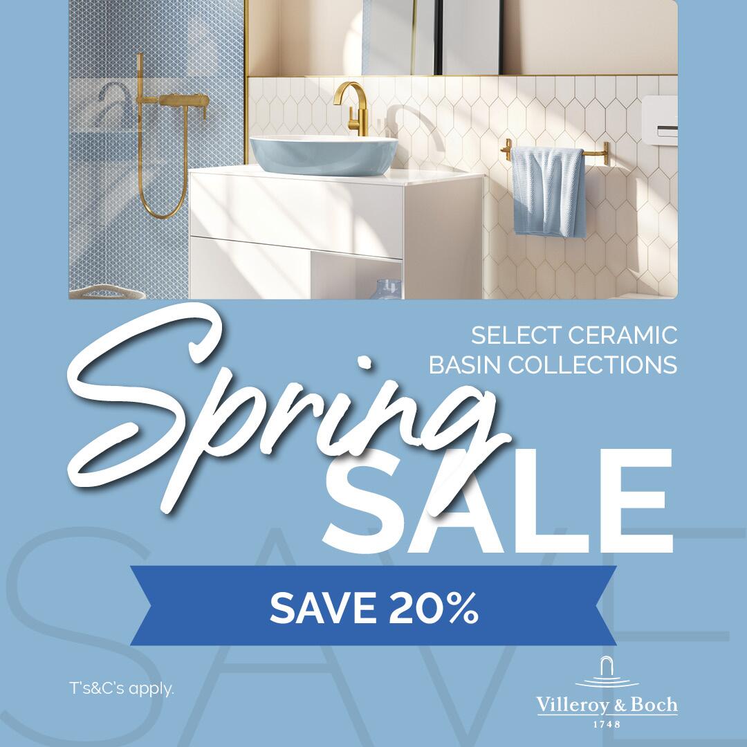 Villeroy & Boch Spring Sale. Save 20% on select ceramic basin collections.