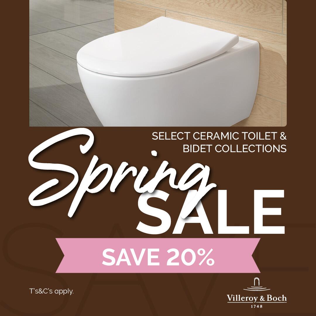 Villeroy & Boch Spring Sale. Save 20% on select ceramic toilet and bidet collections.