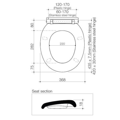 Caroma Trident Toilet Seat