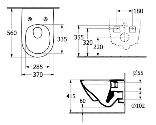 Villeroy & Boch Subway 3.0 Wall Hung Pan