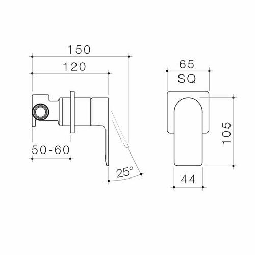 Caroma Urbane II Shower Mixer Square