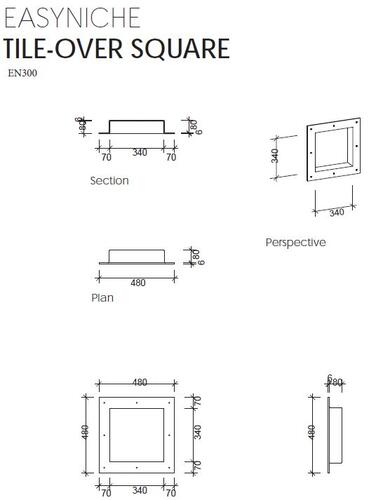 Atlantis Easy Niche Recessed Tile Over Shelf