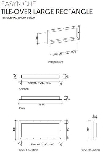 Atlantis Easy Niche Recessed Tile Over Shelf