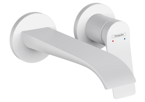 Hansgrohe Vivenis Basin Mixer Wall Mounted Complete Matt White, 15x192mm