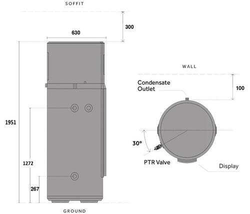 Haier Monoblock Mains Pressure Heat Pump Hot Water Cylinder