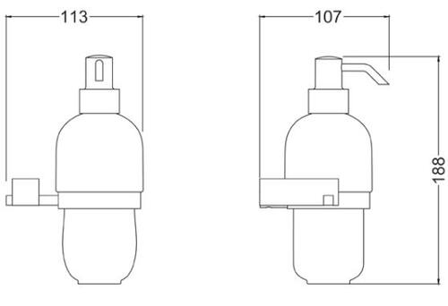 Yatin Rembrandt Soap Dispenser Wall Mounted Ceramic