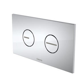 Caroma Invisi II Push Panel Dual Flush Round Buttons Plastic
