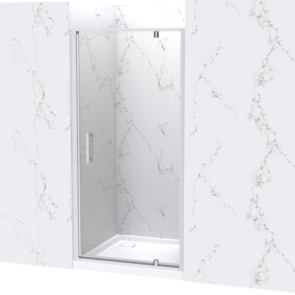 Athena Amara Alcove Tiled Shower Rear Waste White, 1000x1000mm