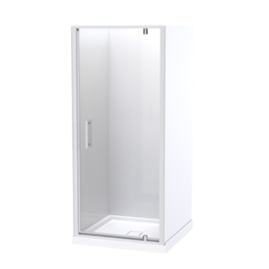 Athena Amara Alcove Shower Flat Wall Centre Waste White, 900x900mm