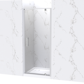 Athena Amara Alcove Tiled Shower Rear Waste White, 900x900mm
