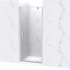 Athena Amara Alcove Tiled Shower Centre Waste White, 900x900mm