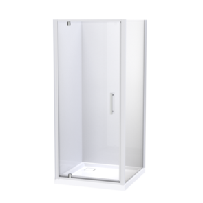 Athena Amara Square Shower Flat Wall Rear Waste White, 900x900mm