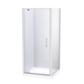 Athena Amara Square Shower Flat Wall Centre Waste White, 900x900mm