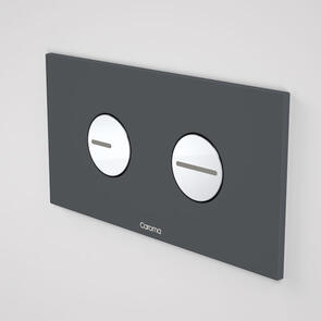 Caroma Invisi II Push Panel Dual Flush Round Buttons Plastic