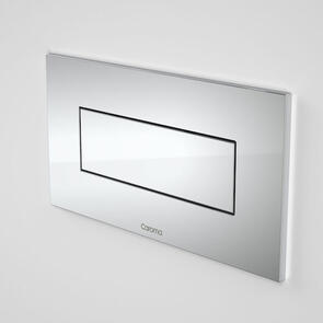 Caroma Invisi II Push Panel Single Flush Rectangular Button Metal