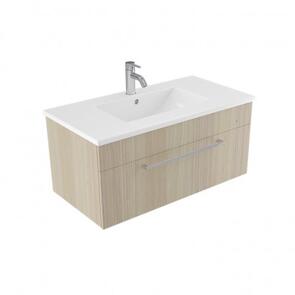 Sicuro Vanity Wall Hung 1 Drawer with Vitreous China Top, 900mm