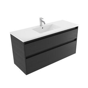 Elementi Novara Vanity Wall Hung 2 Drawer with Vitreous Top, 1200mm