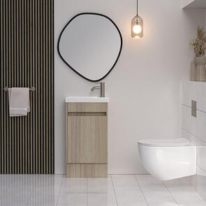 Elementi Novara Vanity Floor Standing 1 Door with Polymarble Top, 440mm