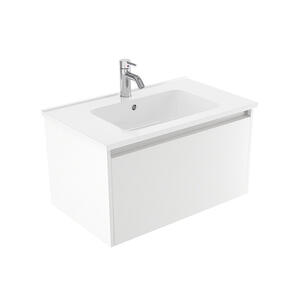 Elementi Novara Vanity Wall Hung 1 Drawer with Polymarble Top, 750mm