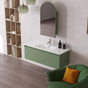 Elementi Novara Vanity Wall Hung 1 Drawer with Polymarble Top, 1200mm