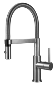 Villeroy & Boch Steel Expert Compact Kitchen Mixer Pull Down