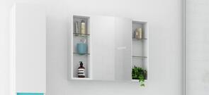 St Michel Tessa Mirror Cabinet 2 Door with L&R Storage