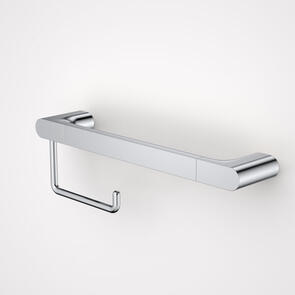 Caroma Urbane II Universal Towel Rail Single with Toilet Roll Holder