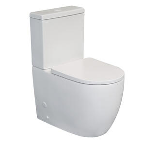 Argent Grace Back To Wall Toilet Suite with White Button