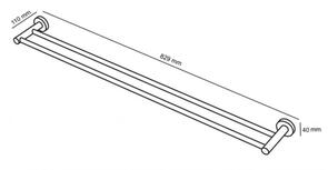 Heirloom Aura Towel Rail Double