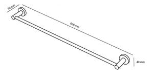 Heirloom Aura Towel Rail Single