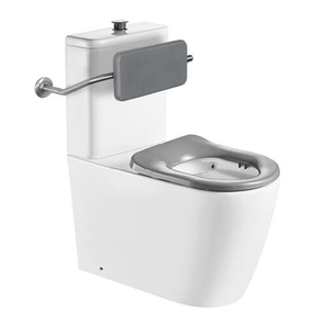 Argent Maxx Accessible Back To Wall Toilet Suite with Single Flap Seat and Back Rest