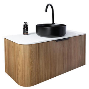 Athena Contour Swift Vanity Wall Hung Single Drawer Right Hand Wall, 900mm