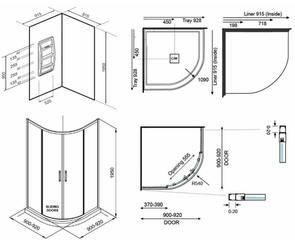 Elementi Evolve Shower Round Sliding Moulded Wall Centre Waste