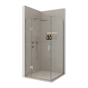 Atlantis EasyTile Boutique Shower 2 Sided Tiled Hinged Door, 900x900mm