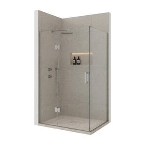 Atlantis EasyTile Splash Shower 2 Sided Tiled LH Hinged Door, 1200x900mm